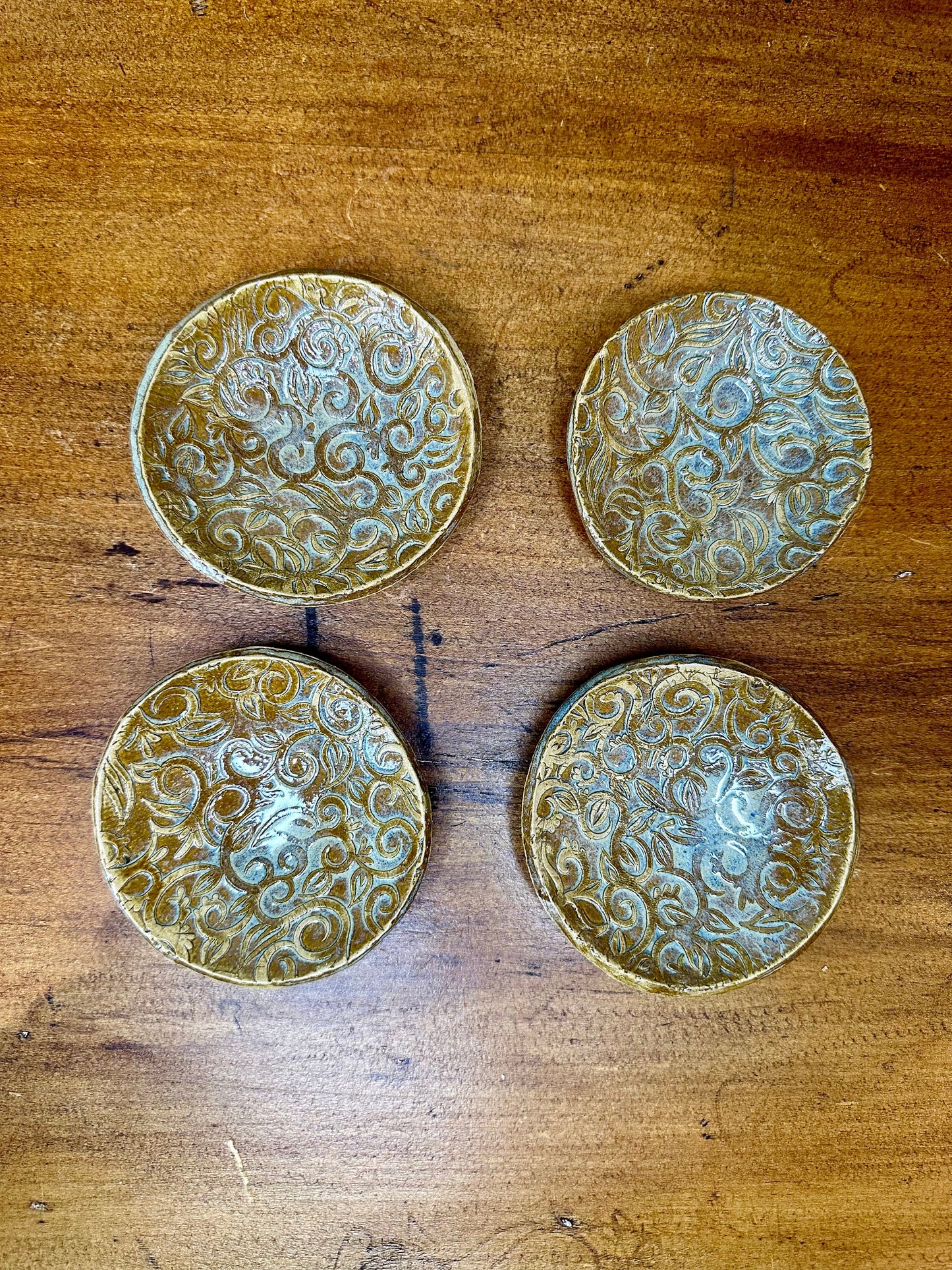 Trinket Dish - Leaves & Vines in Sage